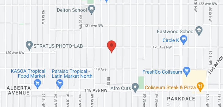 map of 11937 88 ST NW